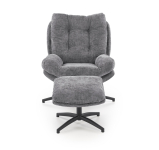 PESTO fotel z podnóżkiem / funkcja kołyski, popielaty