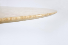 PIREUS stół okrągły fi120/76 cm, trawertyn / orzech