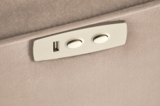 SEMIR 2 fotel wypoczynkowy beżowy z funkcją elektrycznego rozkładania / funkcja pionizacji / funkcja masażu