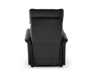 SEMIR 2 fotel wypoczynkowy czarny z funkcją elektrycznego rozkładania / funkcja pionizacji / funkcja masażu