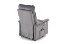 SEMIR 2 fotel wypoczynkowy popielaty z funkcją elektrycznego rozkładania / funkcja pionizacji / funkcja masażu