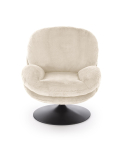 SHELL fotel obrotowy wypoczynkowy, kremowy