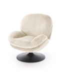 SHELL fotel obrotowy wypoczynkowy, kremowy