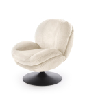 SHELL fotel obrotowy wypoczynkowy, kremowy