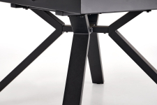 VERTIGO stół rozkładany, blat - biały marmur, nogi - czarny