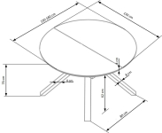 VERTIGO stół rozkładany, blat - biały marmur, nogi - czarny
