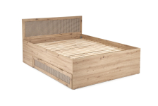 BORNEO LOZ-160 łóżko 160 dąb artisan/czarny