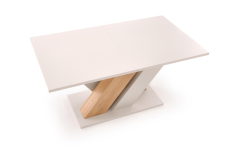 BRANDON stół rozkładany 160-200/90 cm kaszmir/dąb cremona