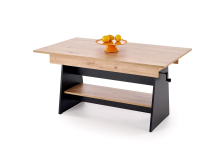 ERIKA ławostół rozkładany dąb artisan / czarny