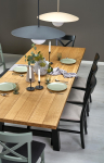 FIESTA stół rozkładany 200-280x100x77 cm dąb naturalny/czarny
