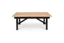FIESTA stół rozkładany 200-280x100x77 cm dąb naturalny/czarny