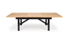 FIESTA stół rozkładany 200-280x100x77 cm dąb naturalny/czarny