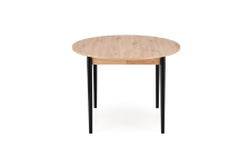 PIVOT stół rozkładany 102-142x102x75 cm, blat - dąb artisan, nogi - czarny