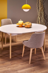PIVOT stół rozkładany 102-142x102x75 cm, blat - kaszmir, nogi - naturalny