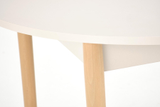 PIVOT stół rozkładany 102-142x102x75 cm, blat - kaszmir, nogi - naturalny