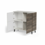 RANDOM 2 KM-2 komoda kaszmir / orzech / czarny