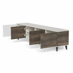 RANDOM 2 RTV-3 stolik RTV 200 cm kaszmir / orzech / czarny