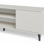 RANDOM 2 RTV-K stolik RTV 180 cm z kominkiem kaszmir / orzech / czarny