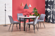 RINGO stół kolor blat kaszmir, nogi - czarny (102-142x102x76 cm)