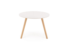 RUBEN stół kolor blat - kaszmir, nogi - naturalny (102-142x102x75 cm)