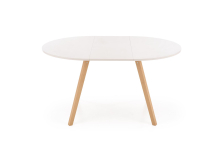 RUBEN stół kolor blat - kaszmir, nogi - naturalny (102-142x102x75 cm)