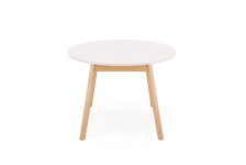 RUBEN stół kolor blat - kaszmir, nogi - naturalny (102-142x102x75 cm)