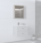 TORETO Szafka lustrzana 70x60/1D (MDF ramiak) cashmere