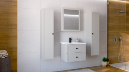 TORETO Szafka lustrzana 70x60/1D (MDF ramiak) cashmere