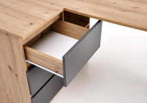 BEGA biurko, dąb artisan / grafitowy