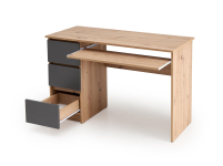CINO biurko, dąb artisan / grafitowy