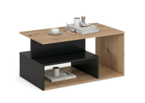 IVA ława, dąb artisan / czarny