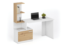 MISO biurko, biały / dąb artisan