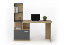 MISO biurko, grafitowy / dąb artisan