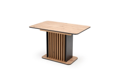 WILSON stół rozkładany, blat - dąb artisan / czarny, nogi - dąb artisan / czarny