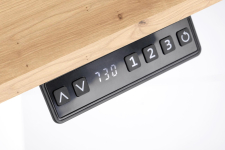 B53 biurko biurko z funkcją regulacji wysokości, dąb artisan / czarny