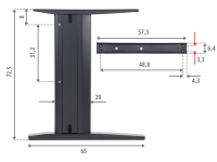 Stelaż metalowy NY-A205 czarny
