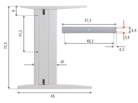 Stelaż metalowy NY-A205 biały