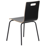 Krzesło WERDI A sklejka laminowana kubełek czarny stelaż czarny