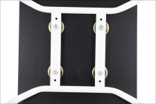 Krzesło WERDI A sklejka laminowana kubełek czarny stelaż biały