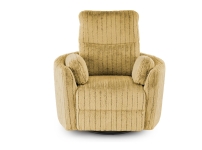 PEGAS fotel wypoczynkowy z Elektrycznym Rozkładaniem, Funkcją Obrotu i Kołyski, musztardowy 