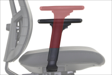 AKCENT PU  Fotel biurowy obrotowy/czarny podstawa chromowana