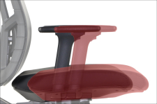 AKCENT PU  Fotel biurowy obrotowy/czarny podstawa chromowana