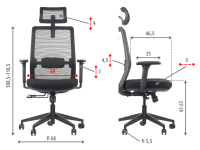 Fotel biurowy obrotowy CUTLER 2 czarny
