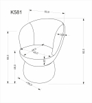 K581 krzesło popielaty (1p=1szt)