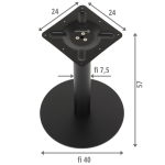 Podstawa stolika SH-5001-4/L/B, fi 40, wys. 57 cm