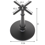 Podstawa do stolika SH-5013-10/B, fi 54 cm, wys.71 cm