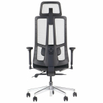 AKCENT M PLUS fotel biurowy obrotowy,  czarny mechanizm samoważący, podłokietniki 4D