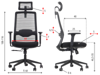 Fotel obrotowy WISTER M czarny