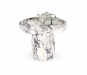 AMARETTO ława, biały marmur